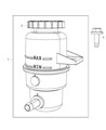 Diagram for 2015 Dodge Durango Power Steering Reservoir - 52124636AD