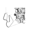 Diagram for 2013 Dodge Challenger Drive Belt - 5184647AB