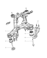 Diagram for 2014 Chrysler 200 Crossmember Bushing - 5168169AA