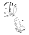 Diagram for 2007 Dodge Nitro Seat Belt - 5KJ601J8AC