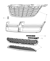 Diagram for Dodge Avenger Grille - 68081994AA