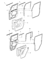 Diagram for 2011 Jeep Wrangler Door Seal - 55395274AM