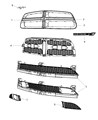 Diagram for 2014 Dodge Charger Grille - 68092613AA