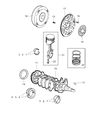 Diagram for 2003 Chrysler Town & Country Rod Bearing - 5012588AA