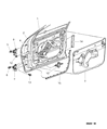 Diagram for Chrysler 300M Door Hinge - 4574274AB