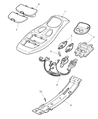 Diagram for 1999 Dodge Dakota Dome Light - 5003658AA