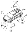 Diagram for Chrysler PT Cruiser Air Bag Sensor - 4686957AC