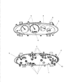 Diagram for 1999 Chrysler Cirrus Instrument Cluster - 5011601AA