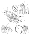 Diagram for 2003 Jeep Grand Cherokee Tailgate Lock - 55136742AD