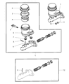 Diagram for 2002 Chrysler Sebring Brake Fluid Level Sensor - MR449412