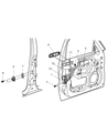 Diagram for Jeep Liberty Door Latch Assembly - 55177043AF