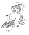 Diagram for 2003 Chrysler Sebring Car Speakers - 5059185AA