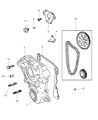 Diagram for 2000 Dodge Ram Wagon Timing Chain Tensioner - 53021195AA