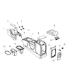 Diagram for Dodge Journey Center Console Base - 1RK46XDVAA