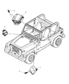 Diagram for 2002 Jeep Wrangler Air Bag Control Module - 56010300AC