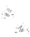 Diagram for 1997 Dodge Dakota Engine Mount Bracket - 52009030