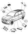 Diagram for 2020 Dodge Durango Air Bag Control Module - 68355362AB