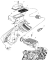 Diagram for 2006 Dodge Dakota Air Intake Coupling - 53032642AA