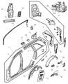 Diagram for 2006 Chrysler Pacifica Fuel Door - 4719704AE