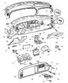 Diagram for Dodge Ram 1500 Cup Holder - 5FR421K9AC