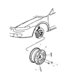 Diagram for 2009 Chrysler Sebring Wheel Cover - 5105716AB