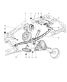 Diagram for 2000 Dodge Durango Shock Absorber - 52106822AD