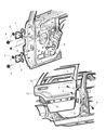 Diagram for 2002 Jeep Grand Cherokee Door Hinge - 55135575AD