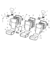 Diagram for 2009 Jeep Commander Seat Cushion - 1JF701UYAA