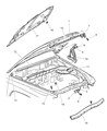 Diagram for Dodge Durango Hood Hinge - 55255449AC