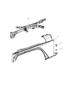 Diagram for 2009 Jeep Wrangler Fender - 68002399AD