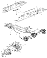 Diagram for 2008 Dodge Ram 1500 Parking Brake Cable - 52010066AA