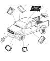 Diagram for Dodge Ram 2500 Transmitter - 56040546AJ