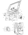 Diagram for 2005 Dodge Dakota Door Lock Actuator - 55359794AB