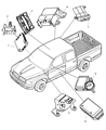 Diagram for 2007 Dodge Dakota Air Bag Control Module - 68003814AA