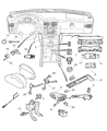 Diagram for 2004 Chrysler Crossfire Brake Light Switch - 5101495AA