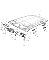 Diagram for 2017 Chrysler 300 Sun Visor - 5PJ79ML2AC