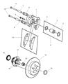 Diagram for Dodge Neon Brake Pad - 5086567AA