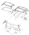 Diagram for Dodge Dakota Sun Visor - 5JV02BD1AA