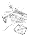 Diagram for Jeep Wrangler Hood Hinge - 55395396AB