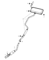 Diagram for 2014 Dodge Avenger Muffler - 52022316AE