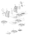 Diagram for Chrysler Voyager Seat Cover - 7BB06PD2AA