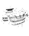 Diagram for Dodge Grand Caravan Bumper - 1AG02TZZAA