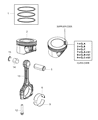Diagram for 2019 Jeep Wrangler Piston Ring Set - 68366109AA