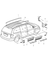 Diagram for Dodge Caravan Door Moldings - WW06CD7AD