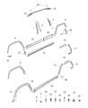 Diagram for 2018 Jeep Cherokee Door Moldings - 1YW32RXFAB