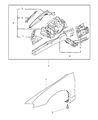 Diagram for 1997 Chrysler Sebring Wheelhouse - MR273375