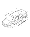 Diagram for 2002 Dodge Stratus Door Moldings - WU46YBWAB