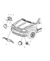 Diagram for 2005 Jeep Grand Cherokee Headlight - 55156351AH