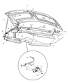 Diagram for 2000 Dodge Ram Van Hood Latch - 55347060AC