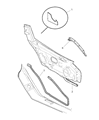 Diagram for 1996 Dodge Viper Door Seal - 4848204